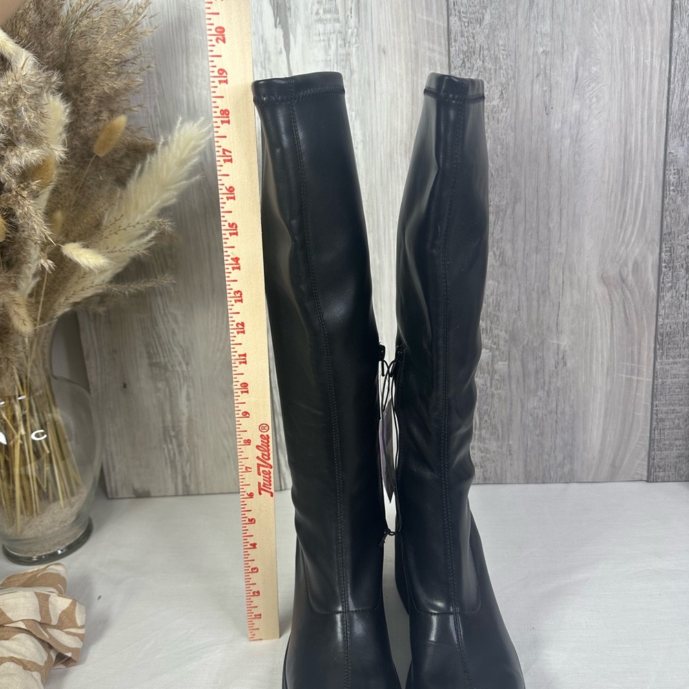 Black Knee-High Women's Boots - Picture 2 of 4